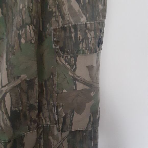 Vintage Walls Mens Outdoor Camo Cargo Pants Size 36x30 Made In USA Double Knee - Picture 3 of 12
